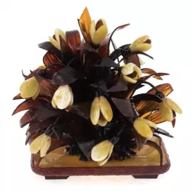 Amber composition "Snowdrops"