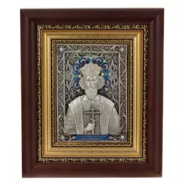 Икона "Святой равноапостольный князь Владимир" с посеребрением