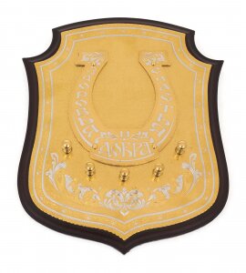 Horseshoe housekeeper from ash "Health. Happiness. Good" Zlatoust
