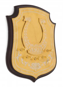 Horseshoe housekeeper from ash "Health. Happiness. Good" Zlatoust