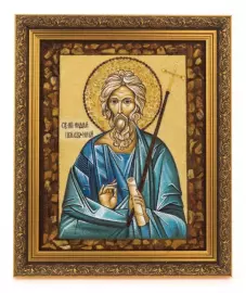 Икона из янтаря "Андрей Первозванный"