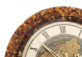 Amber wall clock "Globus"