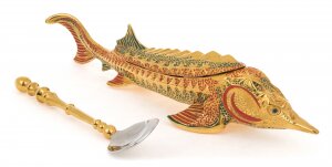 Caviar bowl "Sturgeon" Zlatoust