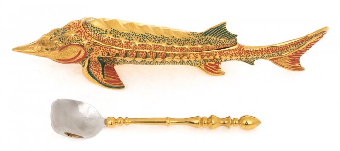 Caviar bowl "Sturgeon" Zlatoust