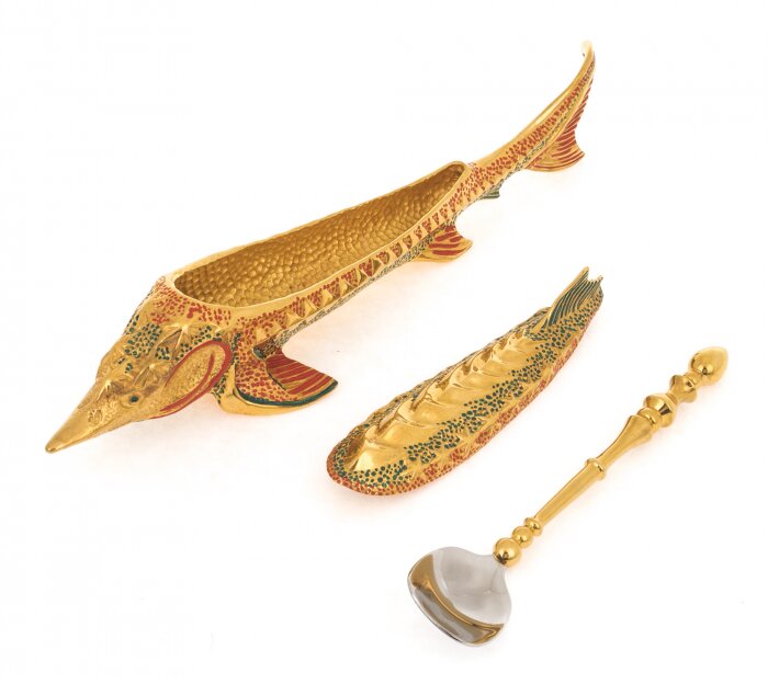 Caviar bowl "Sturgeon" Zlatoust