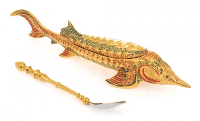 Caviar bowl "Sturgeon" Zlatoust