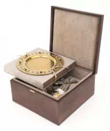 Emerald coffee set for 2 persons, Zlatoust