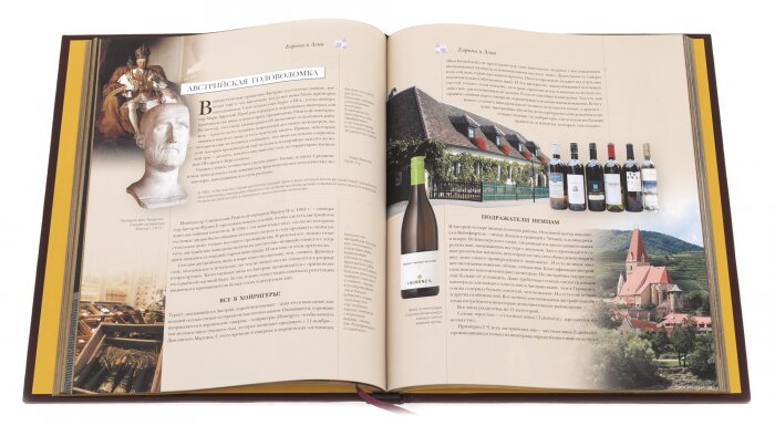 Leather-bound gift book "Spirits: Wine"