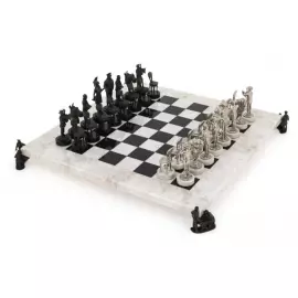 Шахматы из мрамора и бронзы "12 стульев"