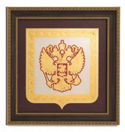 Панно с эмалями "Герб РФ" Златоуст
