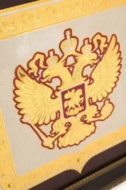 Панно с эмалями "Герб РФ" Златоуст
