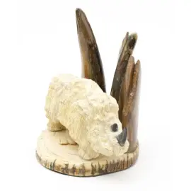 Сувенир из бивня мамонта "Шерстистый носорог"