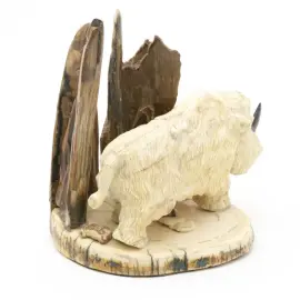 Сувенир из бивня мамонта "Шерстистый носорог"