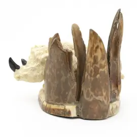 Сувенир из бивня мамонта "Шерстистый носорог"