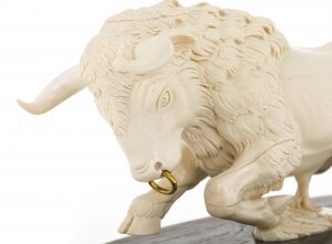 A product made of a mammoth tusk "Ferocious Bull"