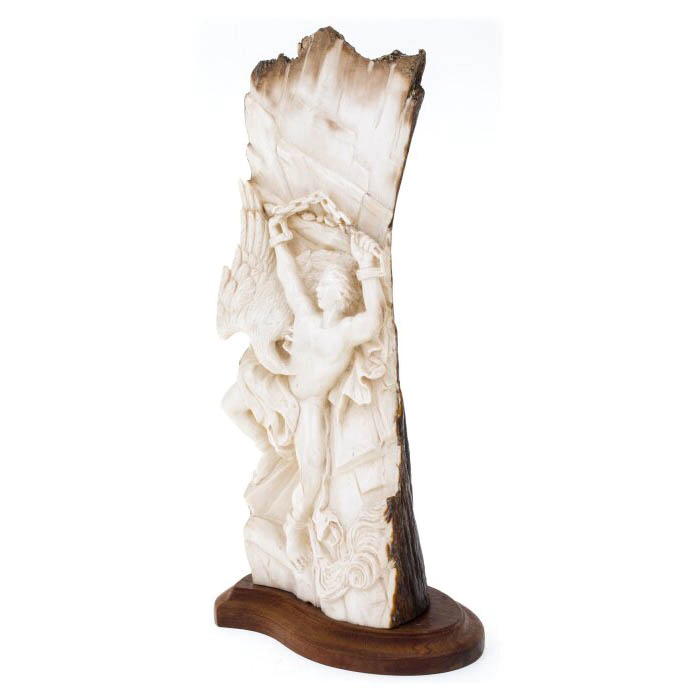 Mammoth tusk sculpture "Prometheus"
