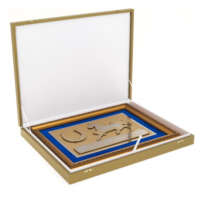 Gift panel "Luck" (blue passepartout)