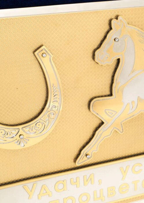 Gift panel "Luck" (blue passepartout)