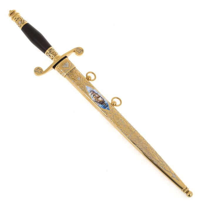 Officer's cutlass with enamels, Zlatoust