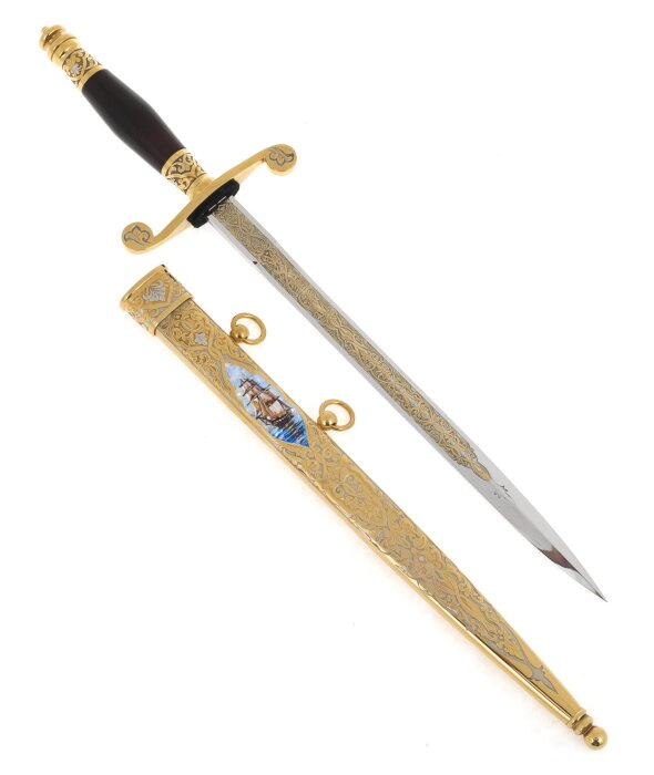 Officer's cutlass with enamels, Zlatoust