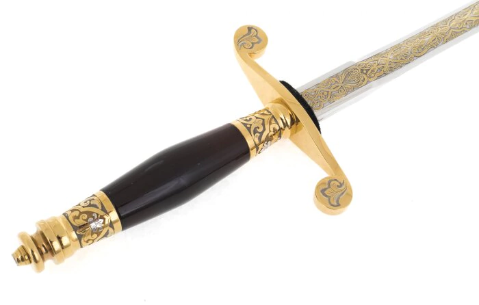 Officer's cutlass with enamels, Zlatoust