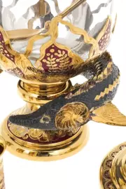 Икорница "Подводный мир" эмаль, Златоуст