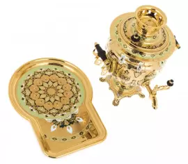 Чайный сервиз с самоваром "Душевная беседа" на 6 персон, Златоуст