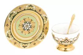 Чайный сервиз с самоваром "Душевная беседа" на 6 персон, Златоуст