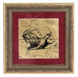 Панно на сусальном золоте "Козерог"