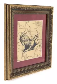 Панно на сусальном золоте "Козерог"