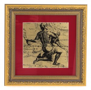 Panel on gold leaf "Aquarius"