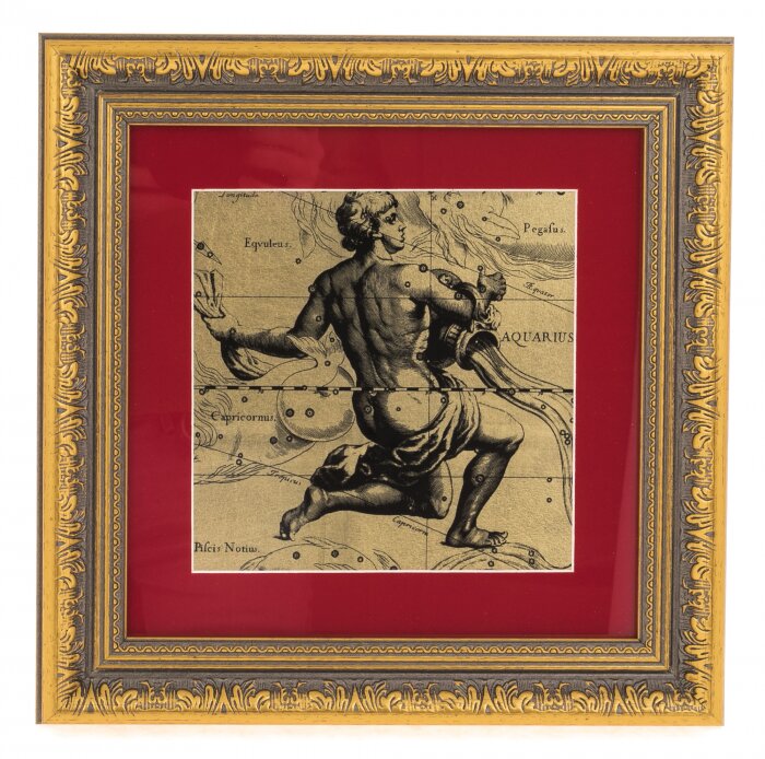 Panel on gold leaf "Aquarius"