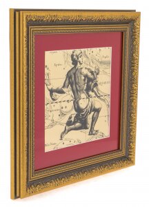 Panel on gold leaf "Aquarius"