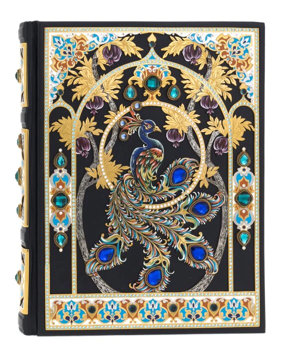 Gift book in leather cover and "Omar Khayyam" with bookmark, Zlatoust