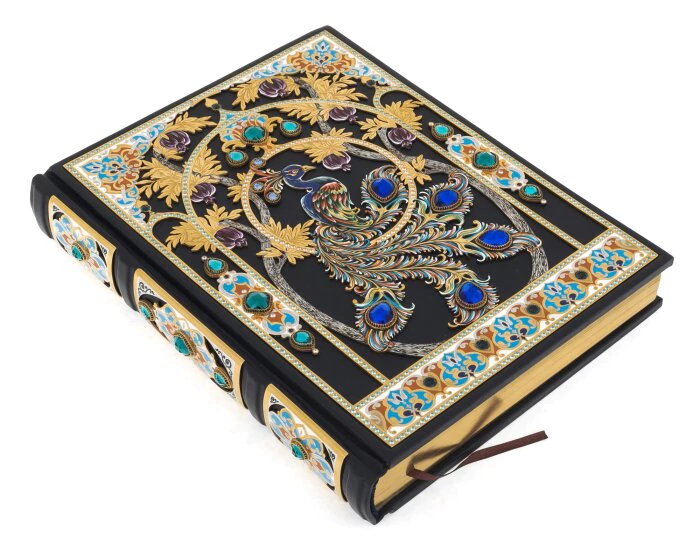 Gift book in leather cover and "Omar Khayyam" with bookmark, Zlatoust