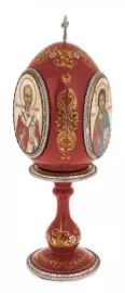 Пасхальное яйцо с перламутром "Святые образы"