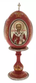Пасхальное яйцо с перламутром "Святые образы"