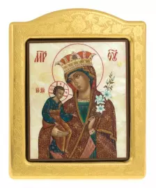 Икона с перламутром "Неувядаемый цвет"