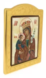 Икона с перламутром "Неувядаемый цвет"