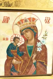 Икона с перламутром "Неувядаемый цвет"