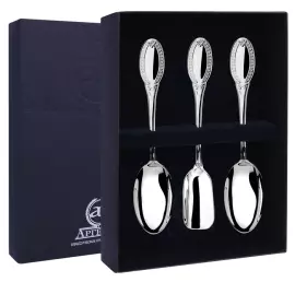 Серебряный чайный набор  "Император": ложка чайная, совок для сахара