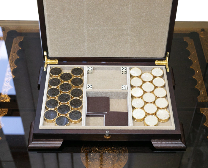 Backgammon table "Decorated" Zlatoust