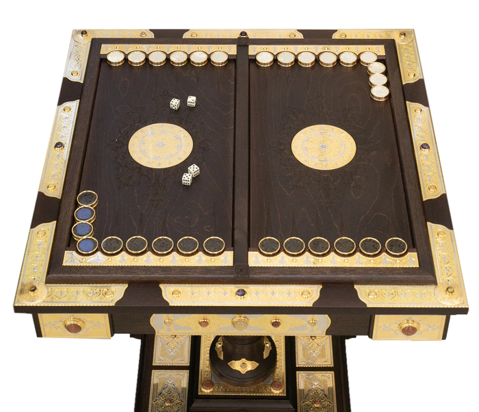 Backgammon table "Decorated" Zlatoust
