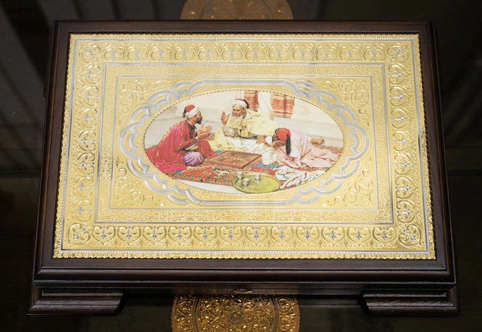 Backgammon table "Decorated" Zlatoust
