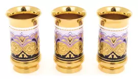 Набор для водки "На троих" с эмалью, на 3 персоны