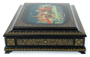 The box of Palekh "Troika" Belova