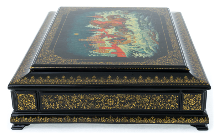 The box of Palekh "Troika" Belova