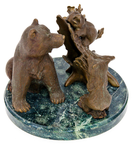 Bronze sculpture "Three Bears"