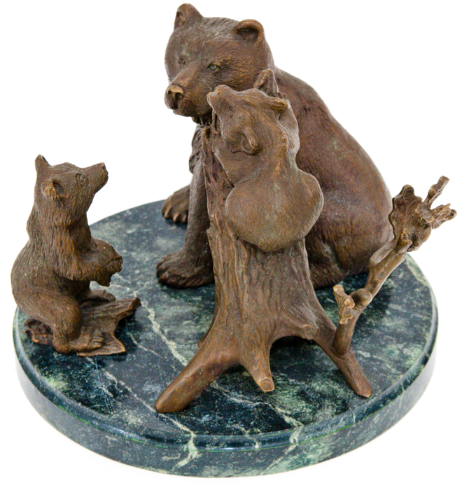 Bronze sculpture "Three Bears"