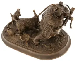 Скульптура бронзовая "Удачливый охотник" Скульптура бронзовая "Удачливый охотник"